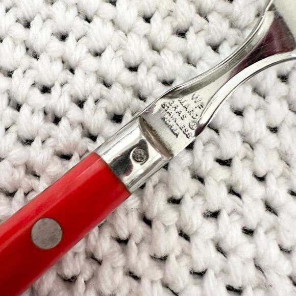 Washington Forge WF Mardi Gras Red Handle Stainless Steel Set 13 Salad Forks - Picture 4 of 5